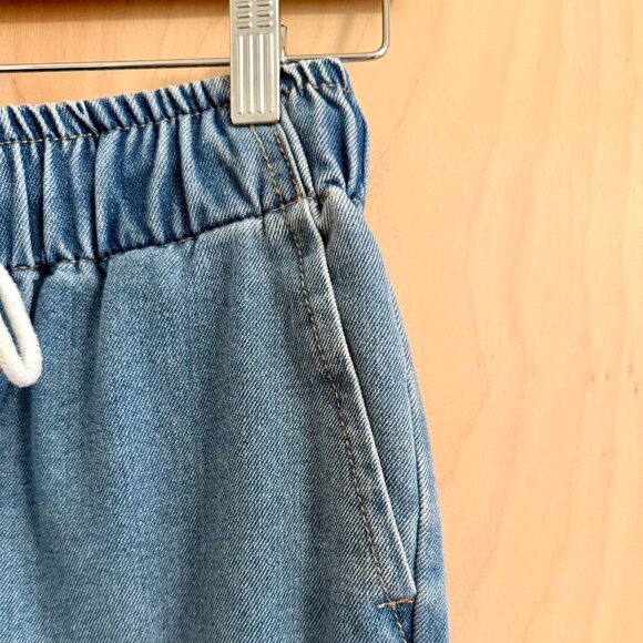 Forever 21 Drawstring Elastic Waistband Denim Joggers for Women (XS) - Picture 4 of 10